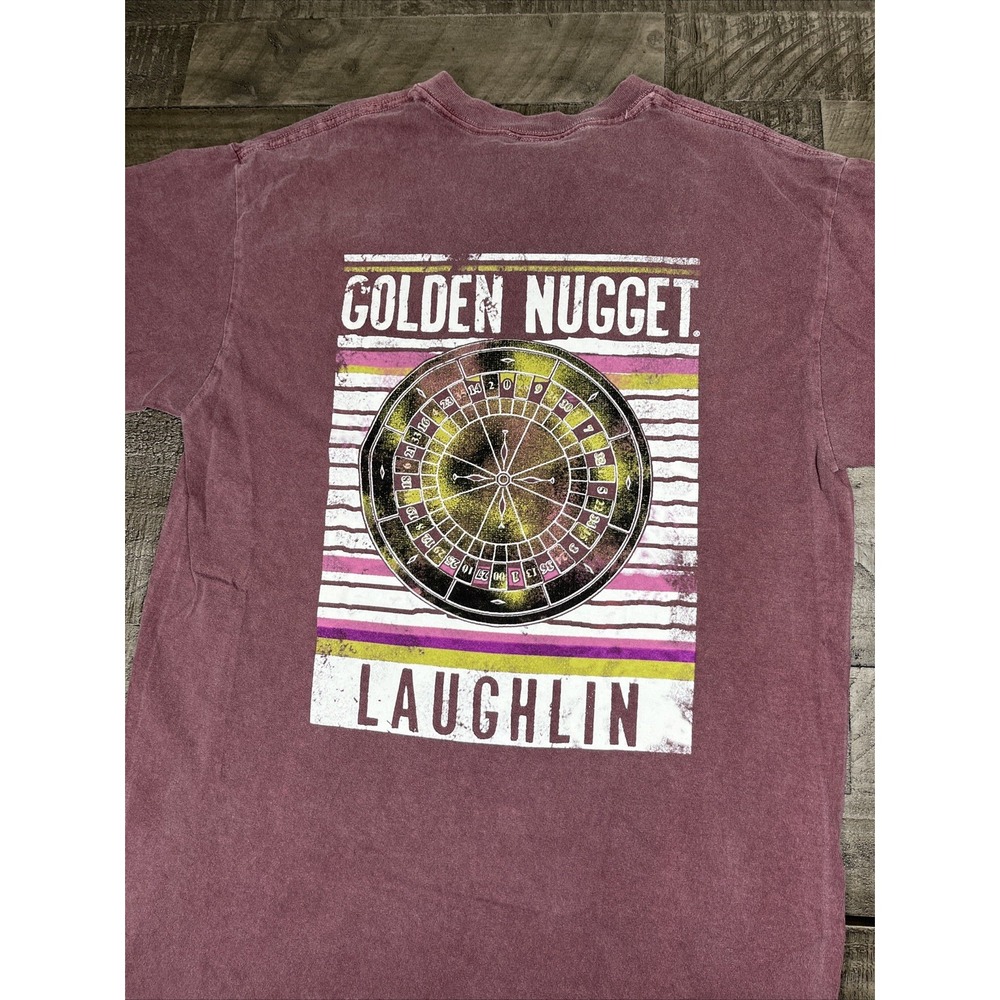 VTG Y2K Golden Nugget Laughlin Nevada Men's T-shirt Roulette Gambling Casino